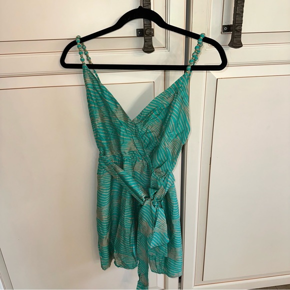 VIX PAULA HERMANNY 
Lyssa Wrap-Effect Printed Crepe De Chine Mini Dress (D11) - Picture 7 of 10